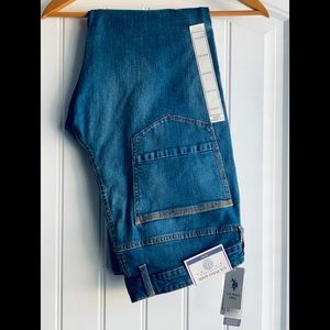 New US POLO ASSN Premium Slim Activate Stretch Blue Jeans Indigo Denim Sz 34-30